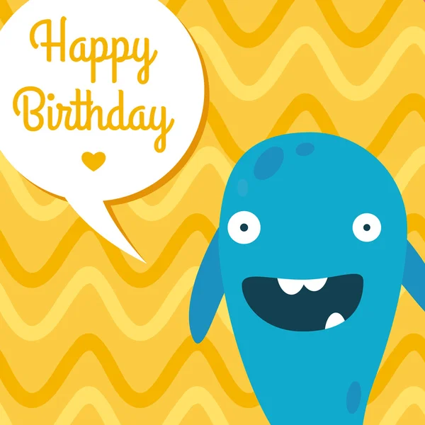 Happy birthday invitation card — Stock Vector