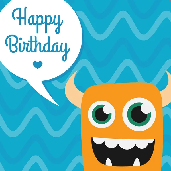 Tarjeta de invitación Feliz Cumpleaños — Vector de stock