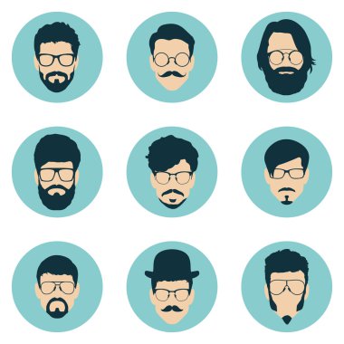 Hipster avatarlar kümesi