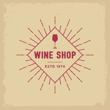 Şarap dükkanı etiketi