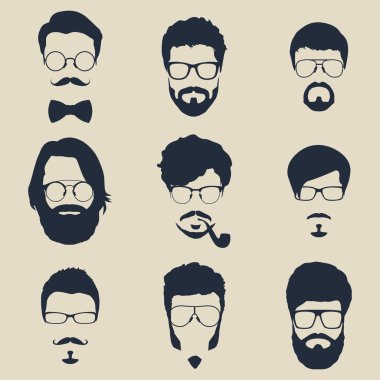 Hipster avatarlar kümesi