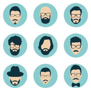 Hipster avatarlar kümesi