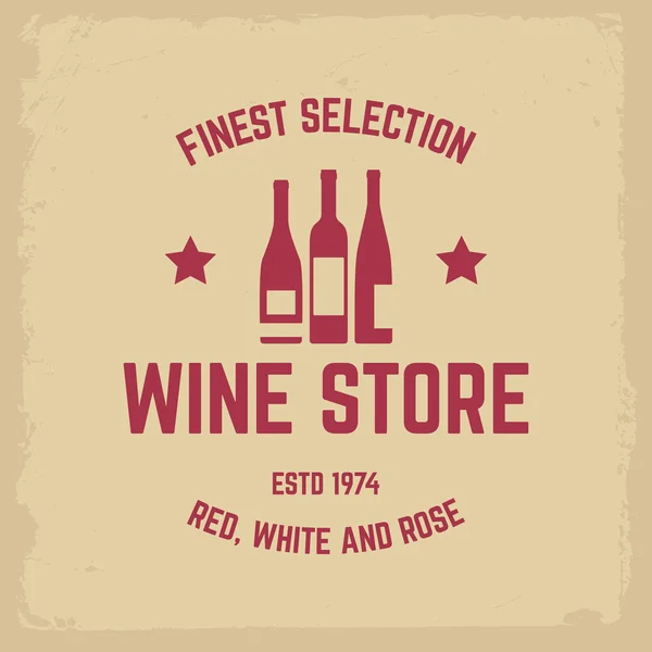 Etykieta sklepu z winami — Wektor stockowy
