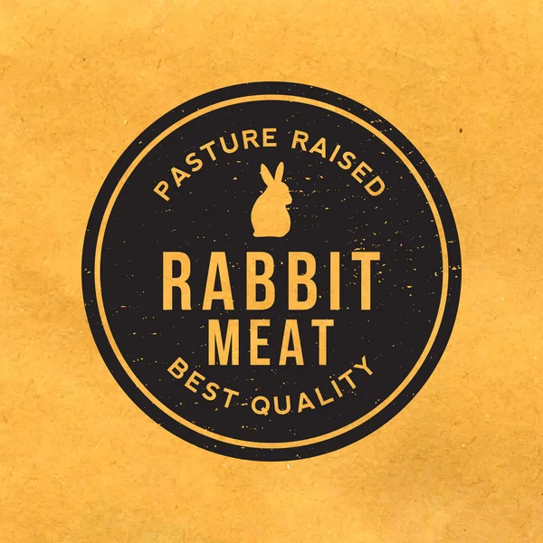 Premium etichetta carne di coniglio — Vettoriale Stock