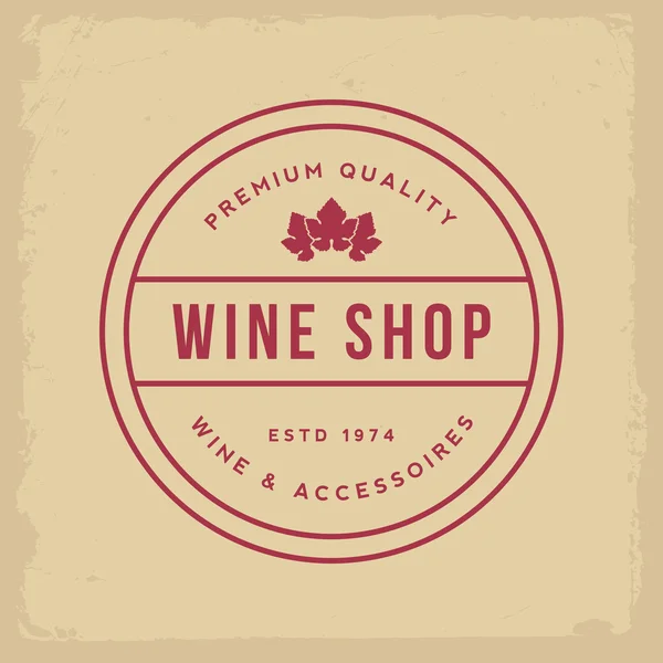 Wine shop label — Stock Vector