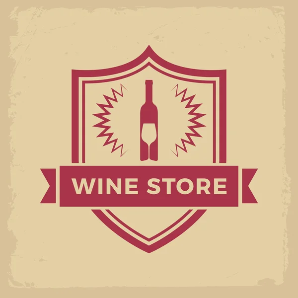 Etiqueta tienda de vinos — Vector de stock