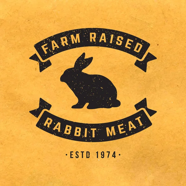 Etichetă premium pentru carne de iepure — Vector de stoc