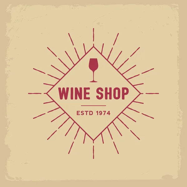 Etiqueta tienda de vinos — Vector de stock