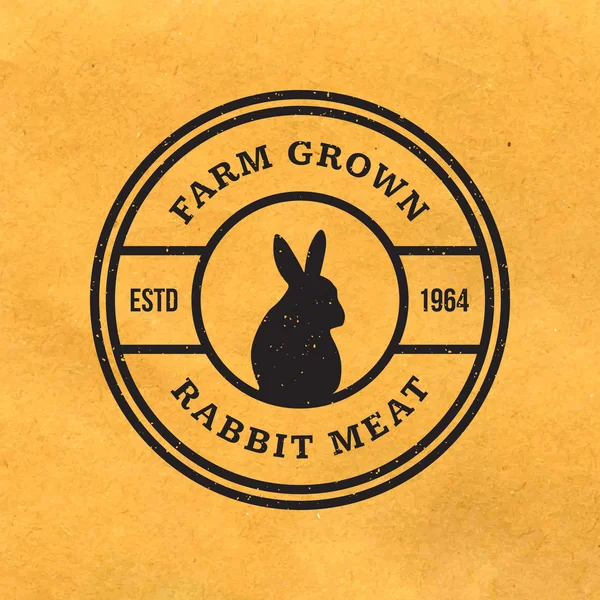 М'ясна марка преміум-класу кролика — стоковий вектор