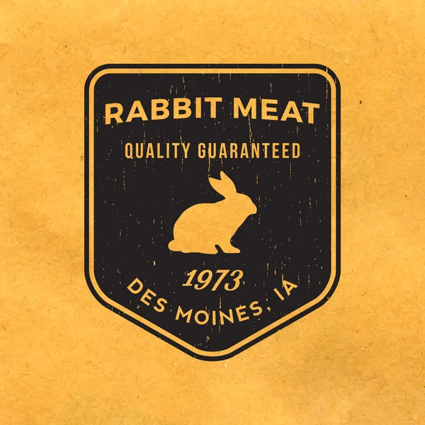 Premium rabbit meat label — Stock Vector