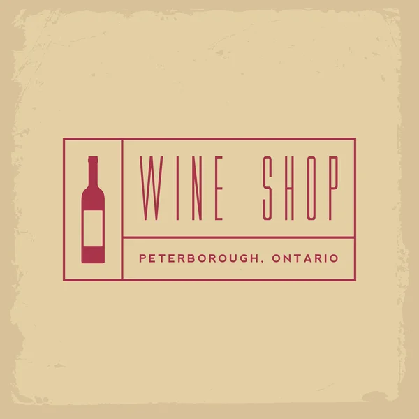 Rótulo da loja de vinhos — Vetor de Stock