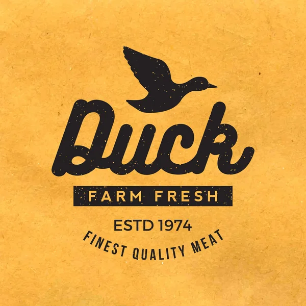 Premium duck meat label — Stock Vector