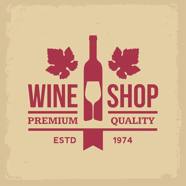 Etiqueta tienda de vinos — Archivo Imágenes Vectoriales