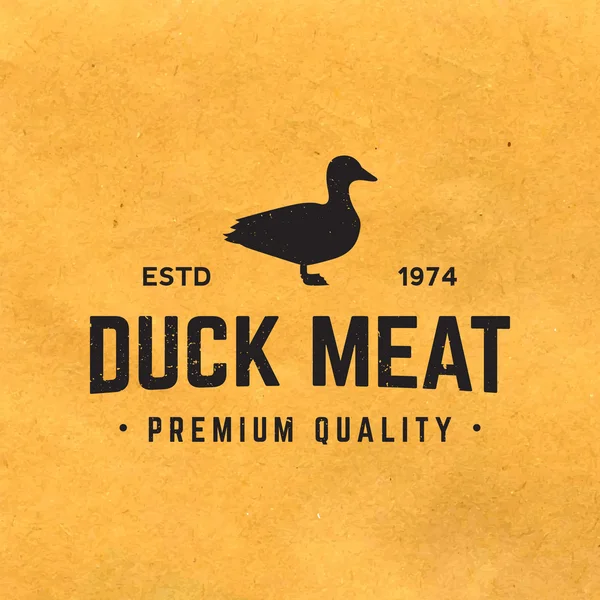 Premium duck meat label — Stock Vector