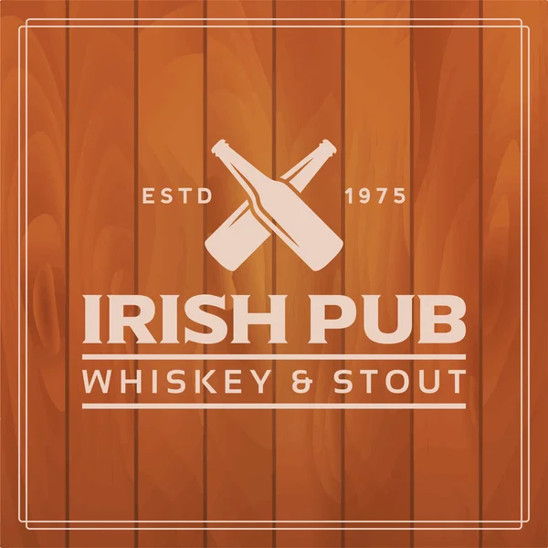 Irlandzki pub etykiety — Wektor stockowy