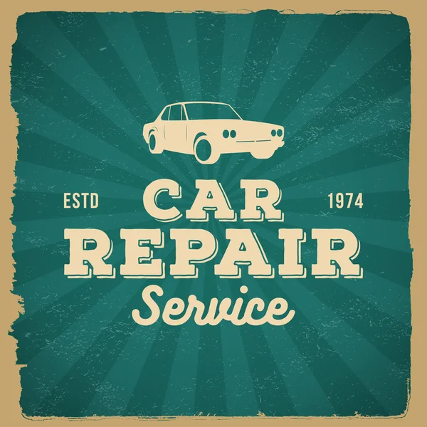 Servicio de reparación de coches etiqueta — Archivo Imágenes Vectoriales