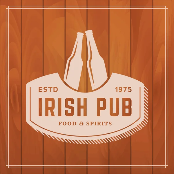 Irlandzki pub etykiety — Wektor stockowy