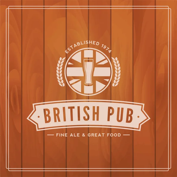 Brytyjski pub etykiety — Wektor stockowy