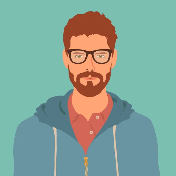 Personagem hipster plana Vetores De Stock Royalty-Free