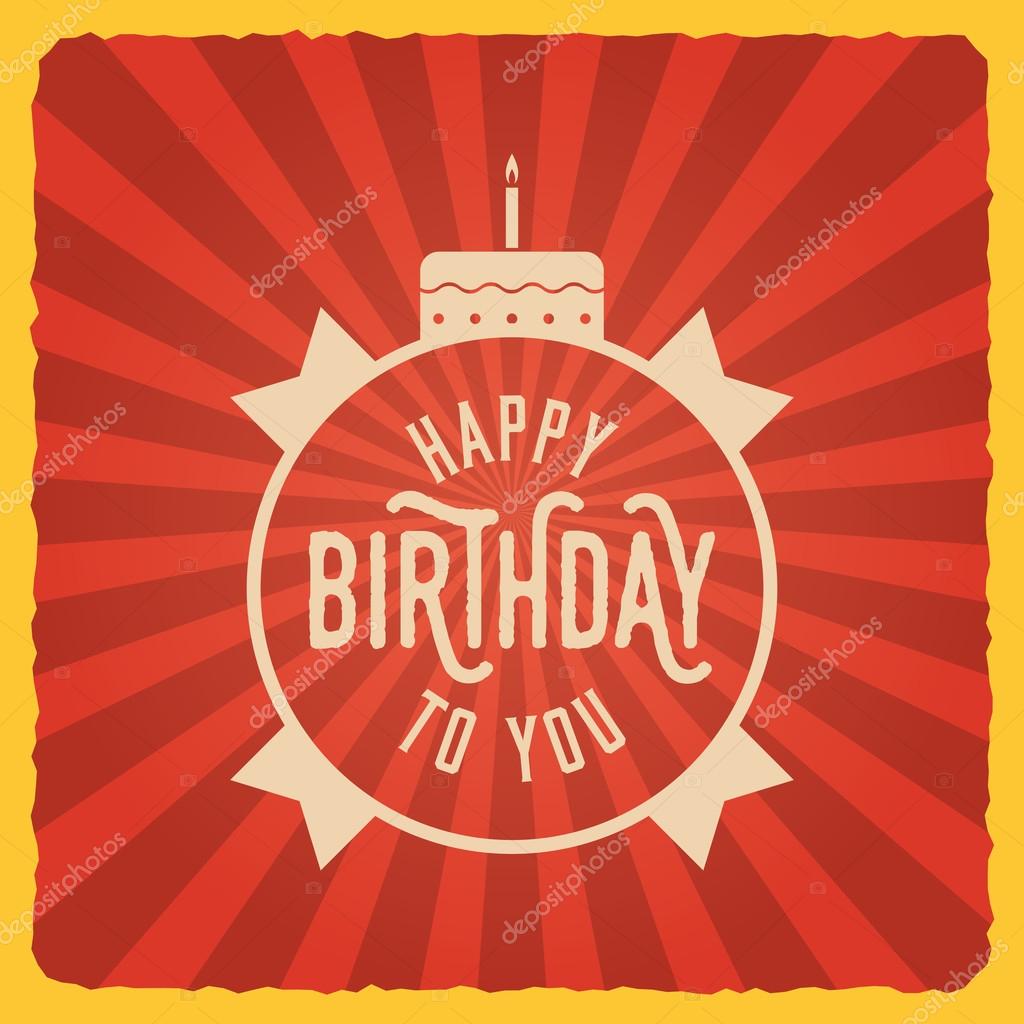 Joyeux Anniversaire Carte Vintage Image Vectorielle Igorrita C 7384