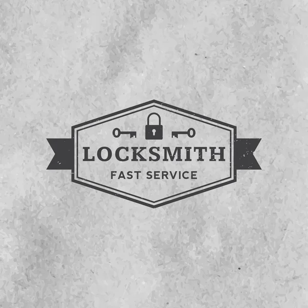 Locksmith label with grunge texture — Stock Vector