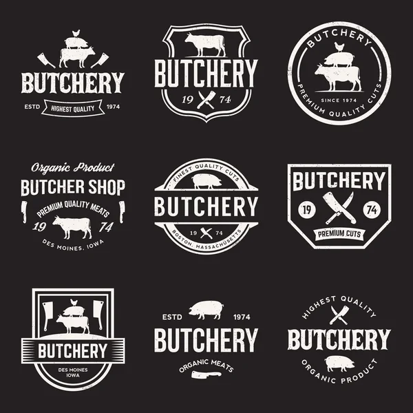 Premium beef label with grunge  background — Stock Vector