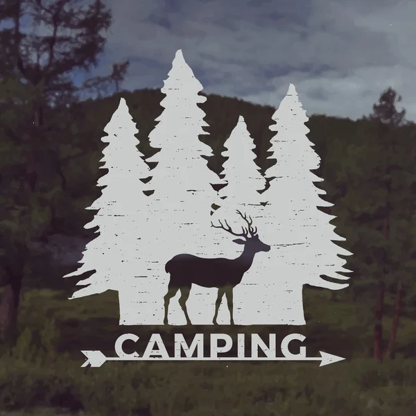 Vector camping emblem — Stock vektor