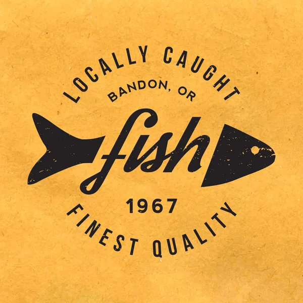 Fresh fish label — Stock Vector