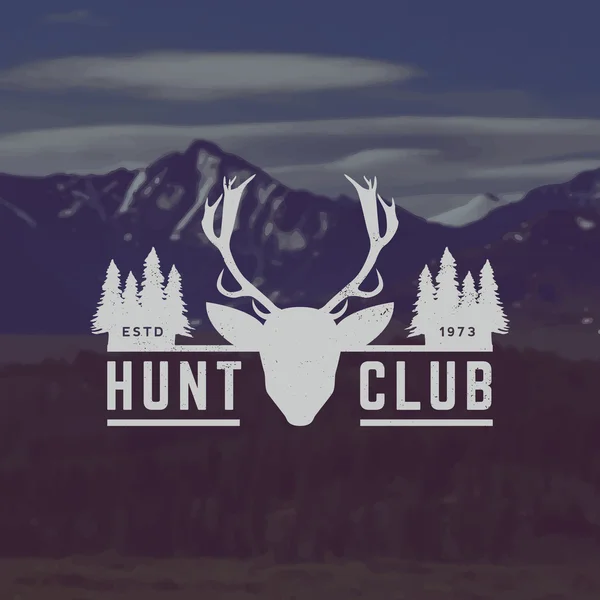 Vector hunting club emblem — Stock Vector