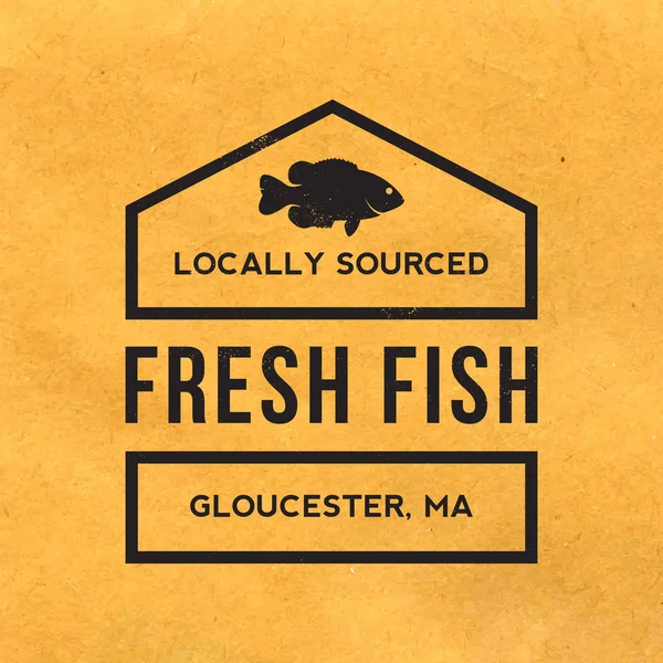 Fresh fish label — Stock Vector