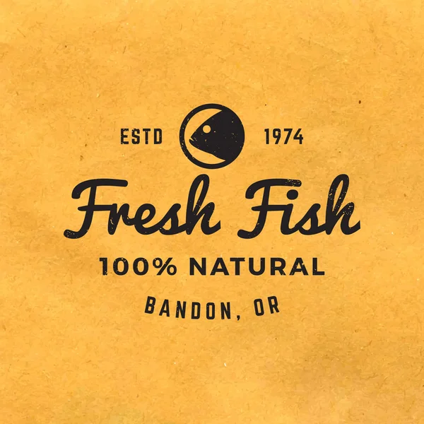 Fresh fish label — Stock Vector