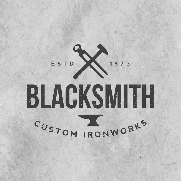 Blacksmith emblem — Stock Vector