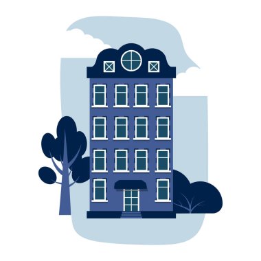 Çizgi film evi, renkli Amsterdam vektörü