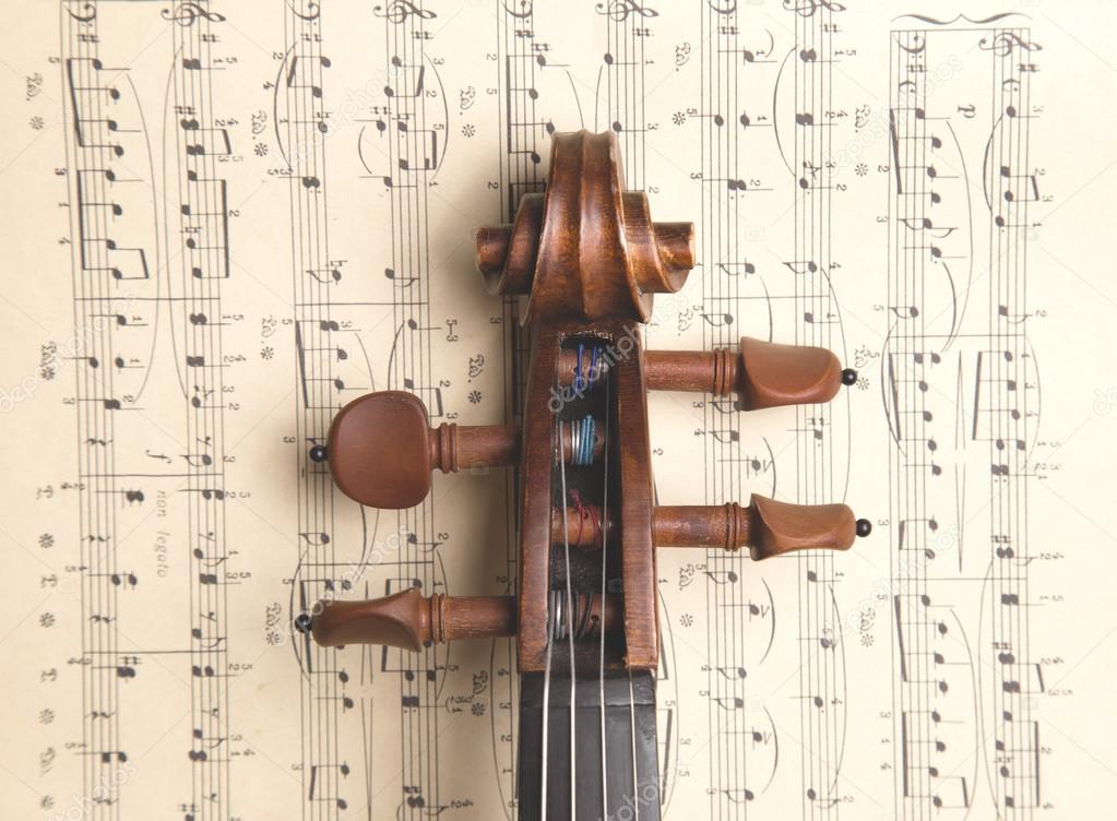 Old wooden Violin