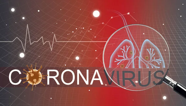 Coronavirus and virus prevention concept. Pandemic outbreak as respiratory syndrome with viral pneumonia symptom.