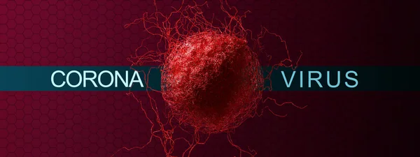 Coronavirüs Karantina Kavramını Durdurun Boyutlu Tıbbi Illüstrasyon — Stok fotoğraf