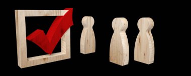 Demokratik seçimler, referandum. Doğru seçimi yap..