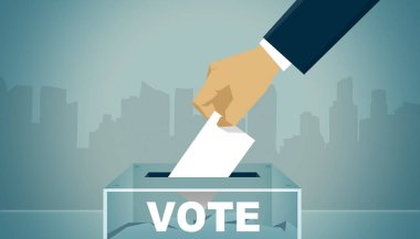 Oylama ve seçim konsepti. Doğru kararı vermek.