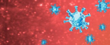 Coronavirüs ve karantina kavramını durdurun. 3 boyutlu tıbbi illüstrasyon