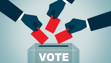 Oylama ve seçim konsepti. Doğru kararı vermek.