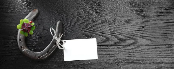 馬蹄形と運の概念 聖パトリックの日カード — ストック写真