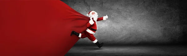 Tarjeta Felicitación Feliz Navidad Concepto Diseño Santa Claus —  Fotos de Stock