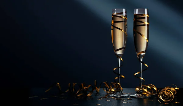 香槟酒加水花庆祝主题概念 — 图库照片