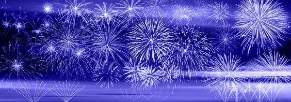 Colorful Firework Bokeh Background New Year Celebration Abstract Holiday Background — Stock Photo, Image