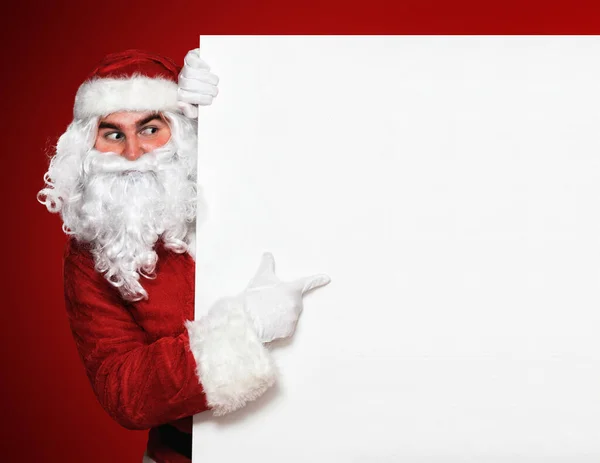 Veselé Vánoce Přání Santa Claus Design Koncept — Stock fotografie