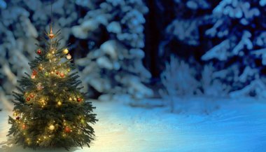 Mutlu noel tebrik kartı, Noel ağacı tasarımı konsepti.