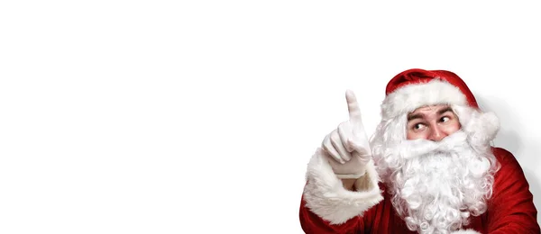 Veselé Vánoce Přání Santa Claus Design Koncept — Stock fotografie