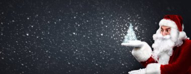 Mutlu Noeller tebrik kartı, Noel Baba tasarım konsepti.