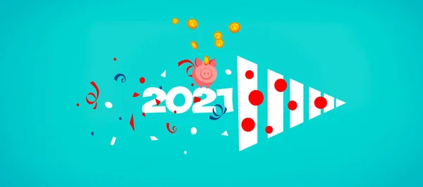 Conceito Design Criativo Para Ano 2021 Ilustração — Fotografia de Stock