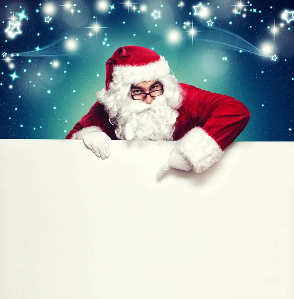 Tarjeta Felicitación Feliz Navidad Concepto Diseño Santa Claus —  Fotos de Stock